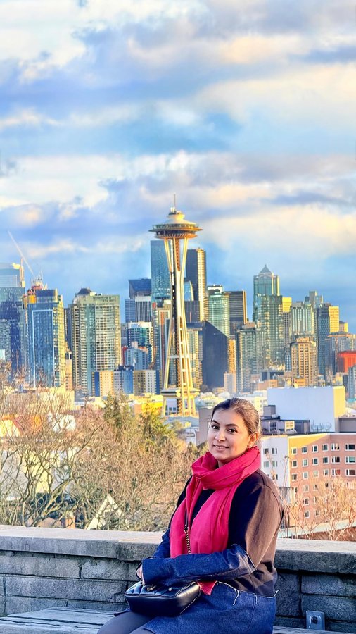 Instagram post by @harjinderkukreja for Visit The USA. Caption reads: #Ad Our whirlwind Seattle adventure began with....