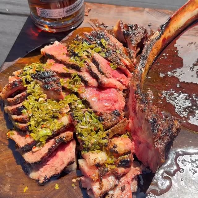 Instagram post by @overthefirecooking for Pendleton Whisky. Caption reads: Cooked four insane recipes at Memphis in May....