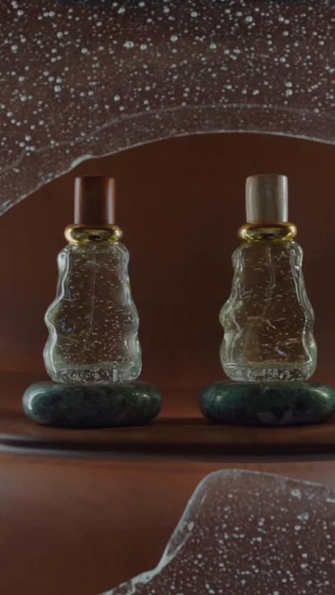 Instagram post by @tetervinas for Galeries Lafayette. Caption reads: [...] Veneta fragrance collection at Galeries....