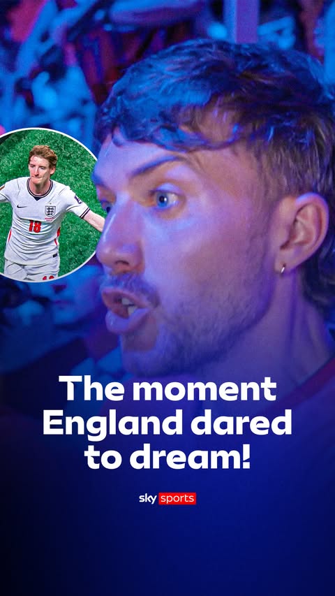 Instagram post by @romankemp for Sky Sports. Caption reads: The moment England dared to dream against....