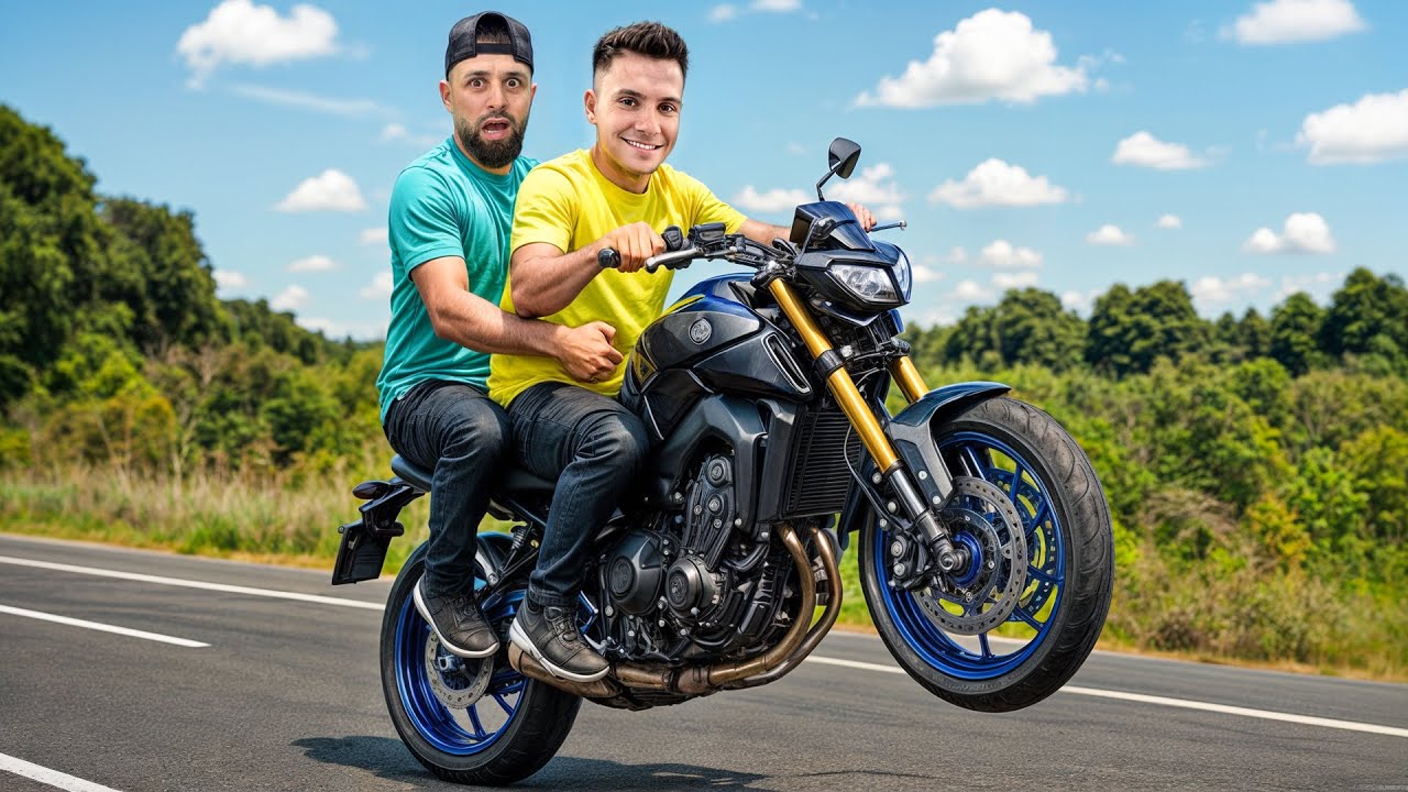 YouTube post by @DanuVlogs97 for Revolut. Caption reads: Bogdan IBM First Time On A Motorcycle!!! 🔥.