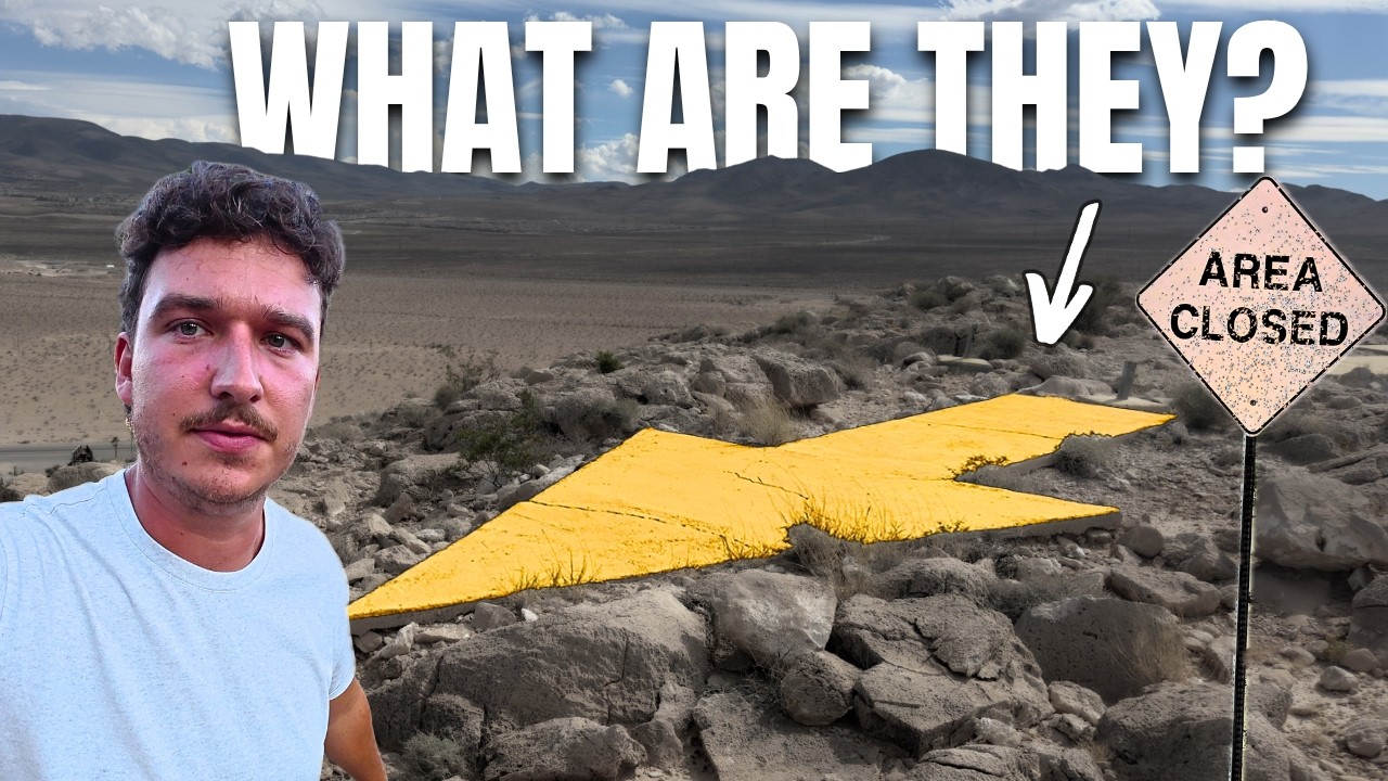 YouTube post by @Ryantwomeyy for LMNT. Caption reads: Where Are These Massive Concrete Arrows Pointing?.