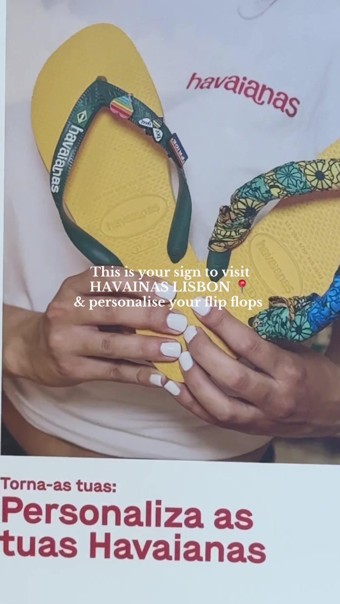TikTok post by @_meaganwells for Havaianas. Caption reads: Who doesn’t love a personalised moment!!!....