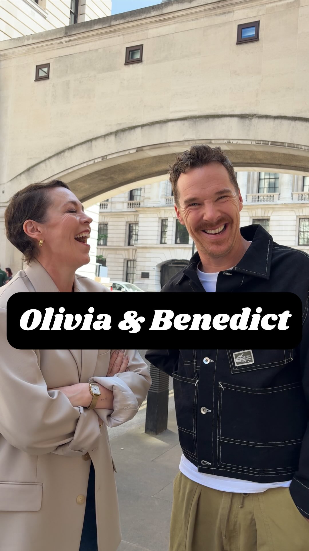 Instagram post by @meetcutesldn for Searchlight Pictures. Caption reads: Watch the dynamic between Olivia & Benedict come....