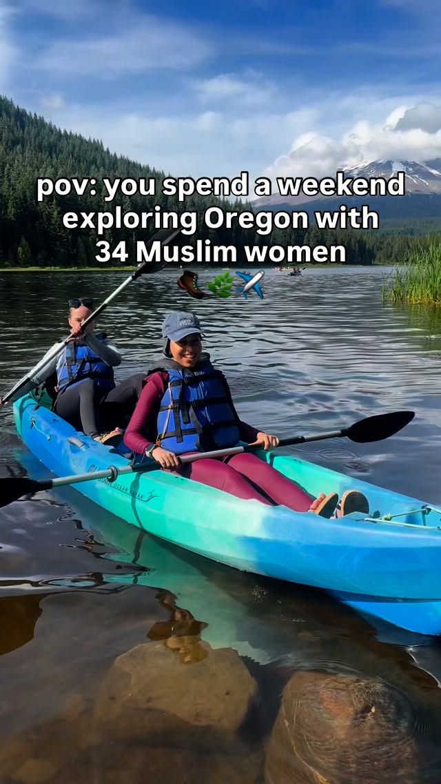 Instagram post by @mawa.collective for Travel Oregon. Caption reads: What happens when Muslim women from across the....