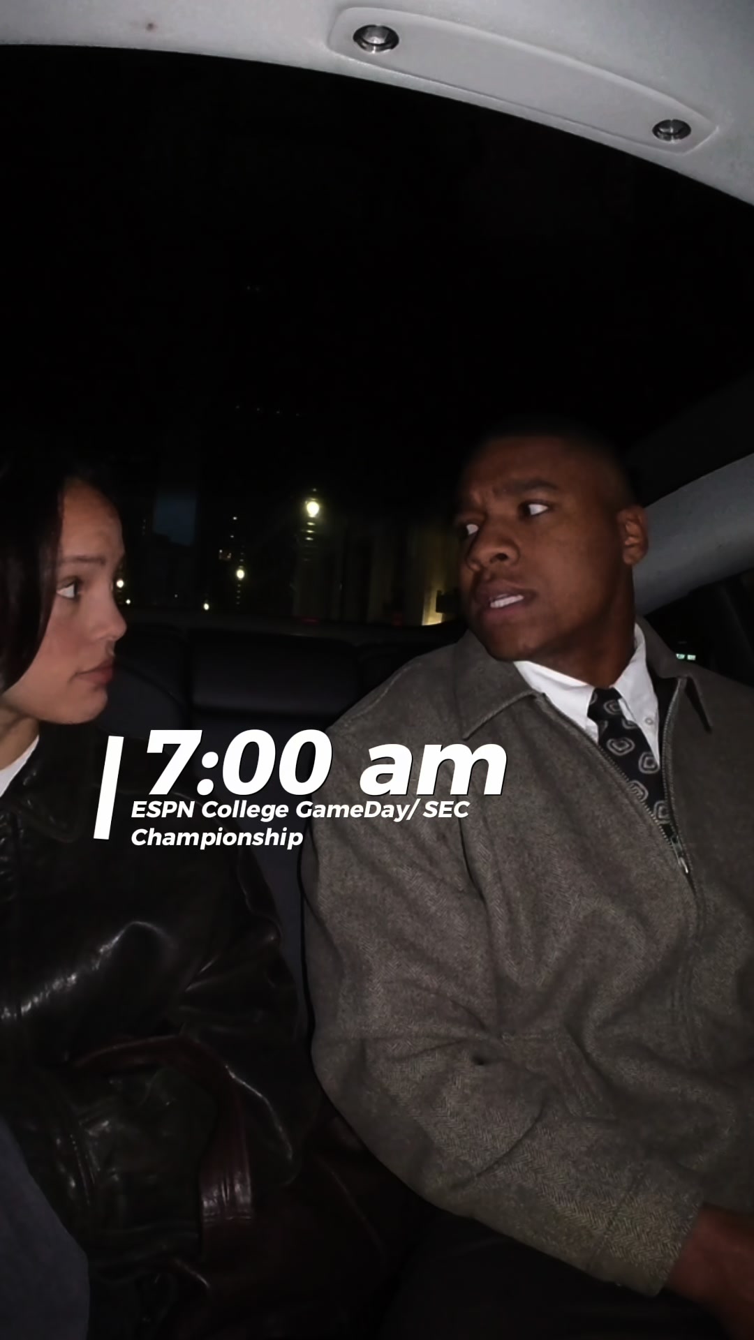 TikTok post by @andrewzspencer for ESPN. Caption reads: Sports and rom coms at @ESPN @College GameDay #ad.