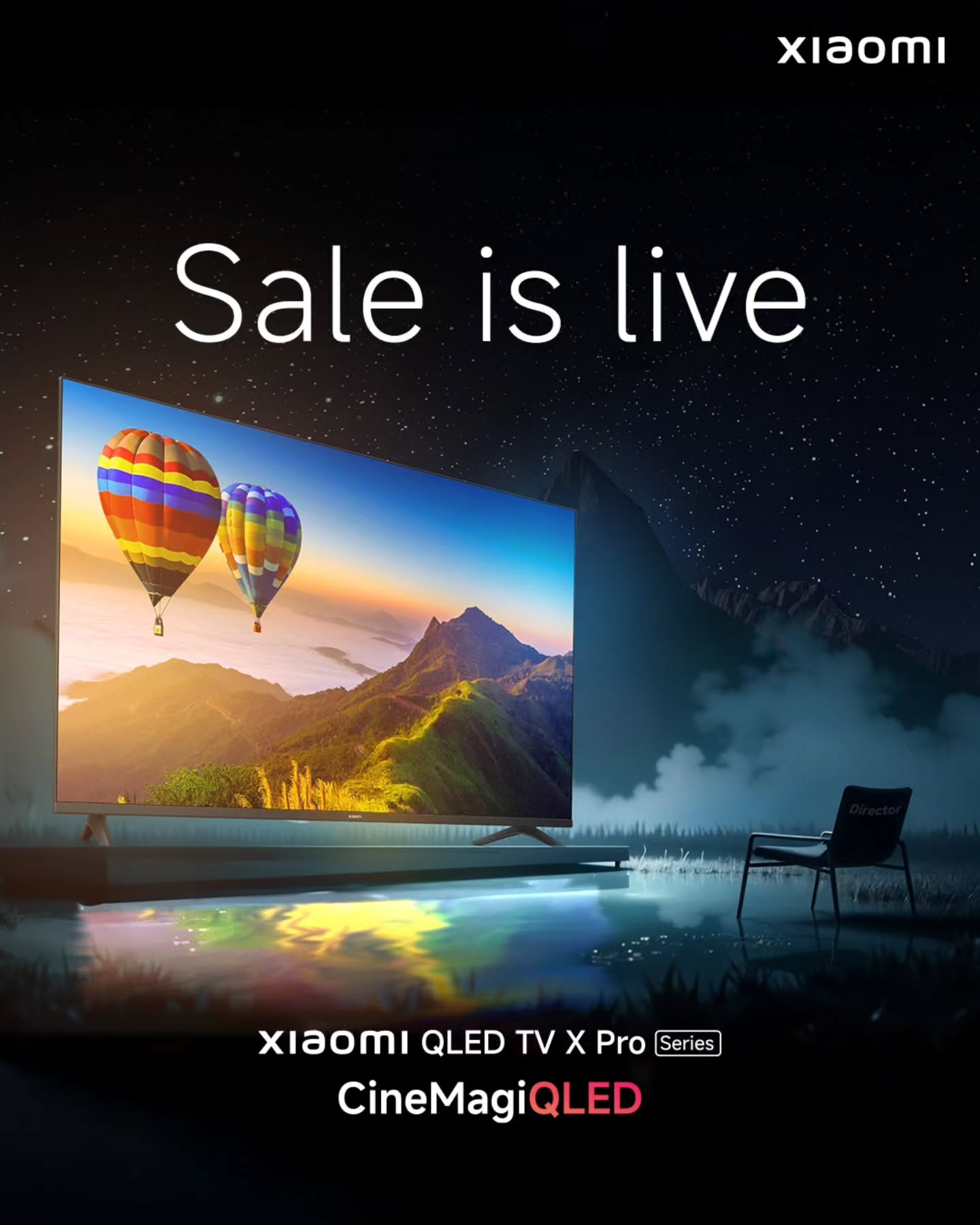 Instagram post by @mitvindia for Xiaomi India. Caption reads: The #XiaomiQLEDTV X Pro Series is now LIVE!

Bring....