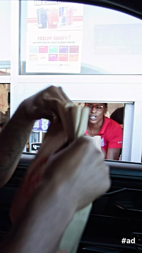 Instagram post by @4socr4zy for Jack in the Box. Caption reads: [...] my new favorite food and drink combo....