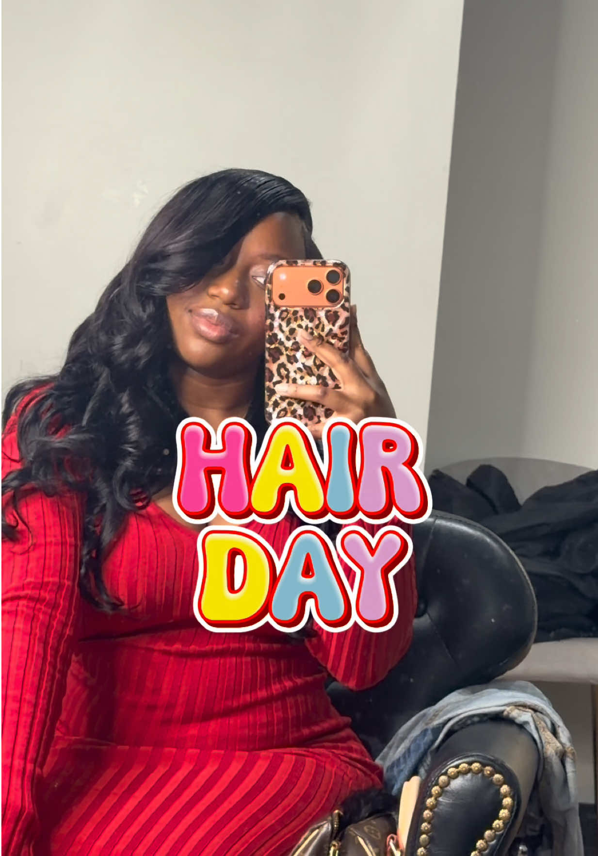TikTok post by @chelseaunfi1tered for Wequeen. Caption reads: [...] me to get my hair done using bundles by....