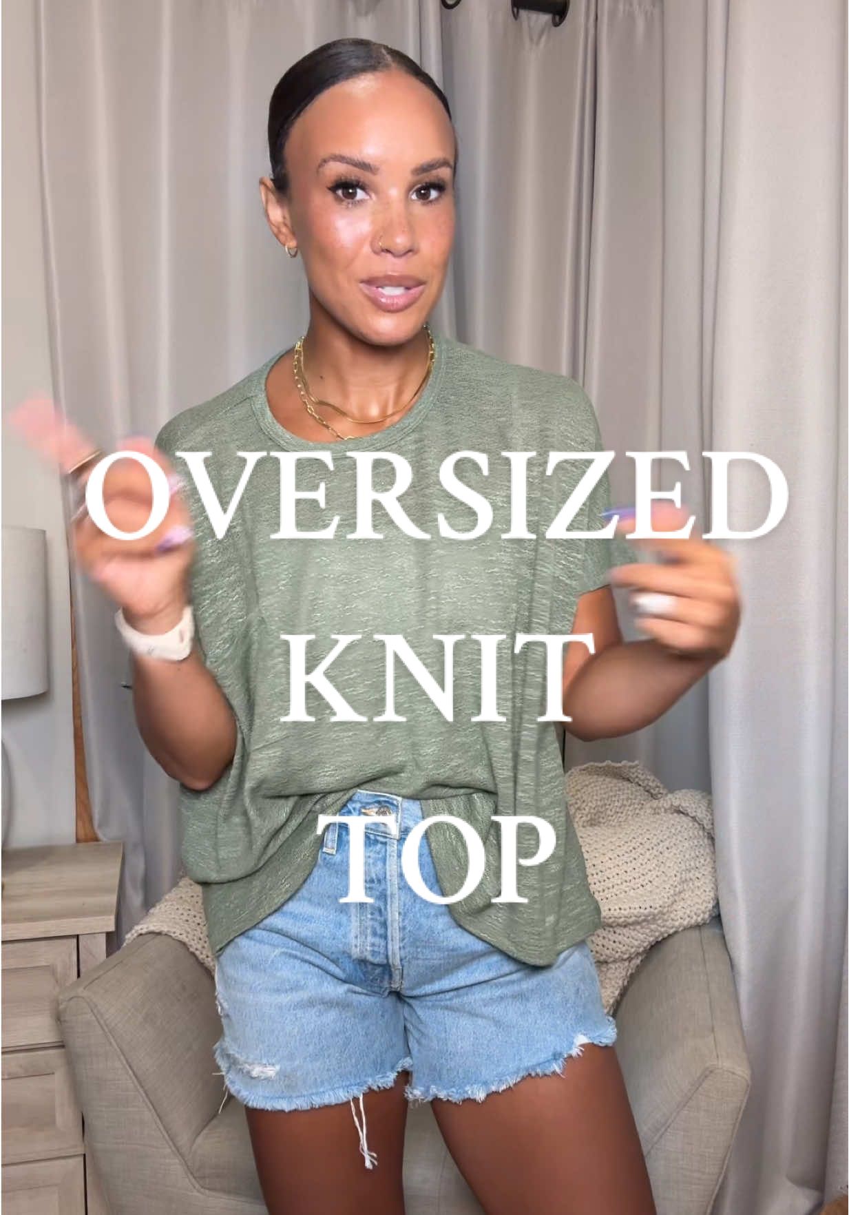 TikTok post by @danap528 for Madison and Mallory. Caption reads: @Madison and Mallory oversized lightweight knit....