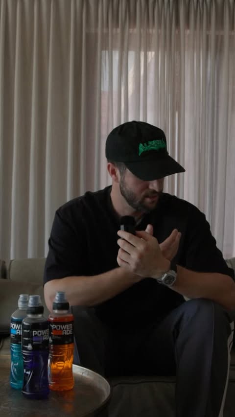 Instagram post by @parnygram for POWERADE. Caption reads: Injuries forced me to stop.
That pause gave me....