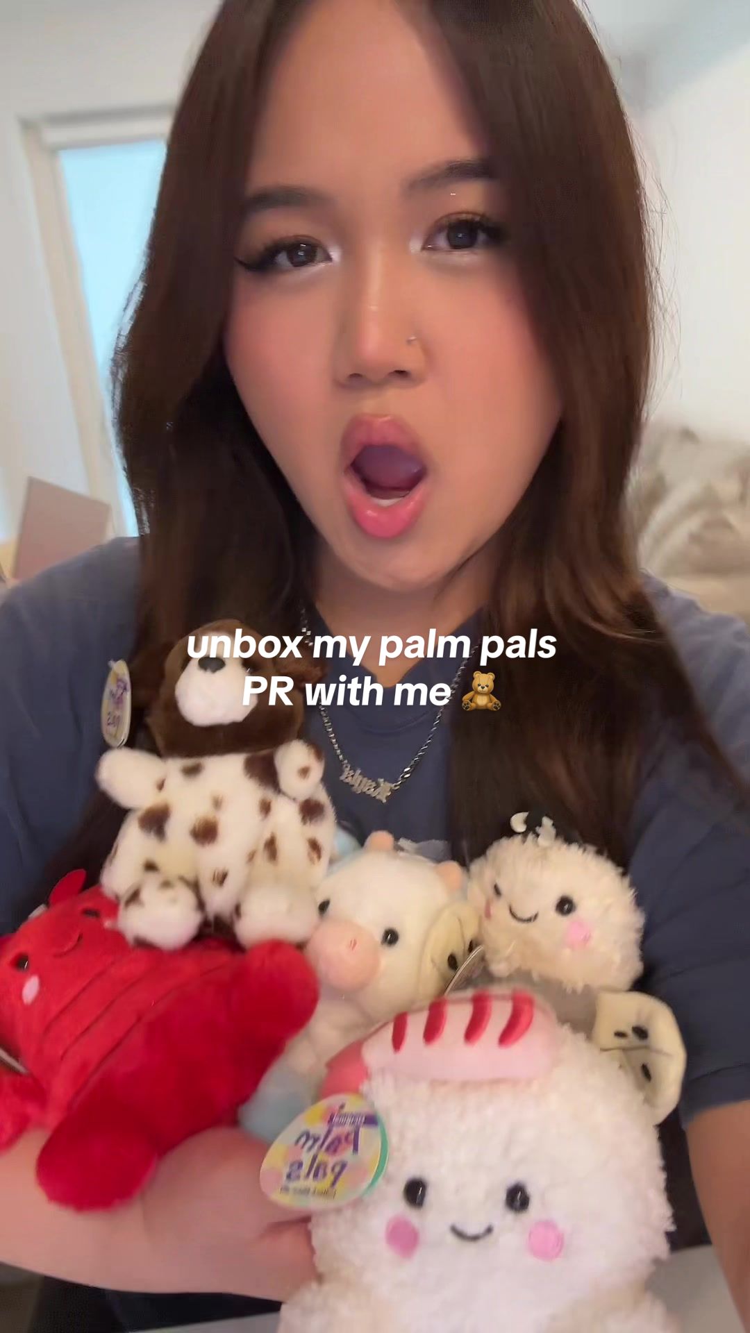 TikTok post by @kaylavngo for Palm Pals. Caption reads: [...] cute new lil bbies !! thank u so much....