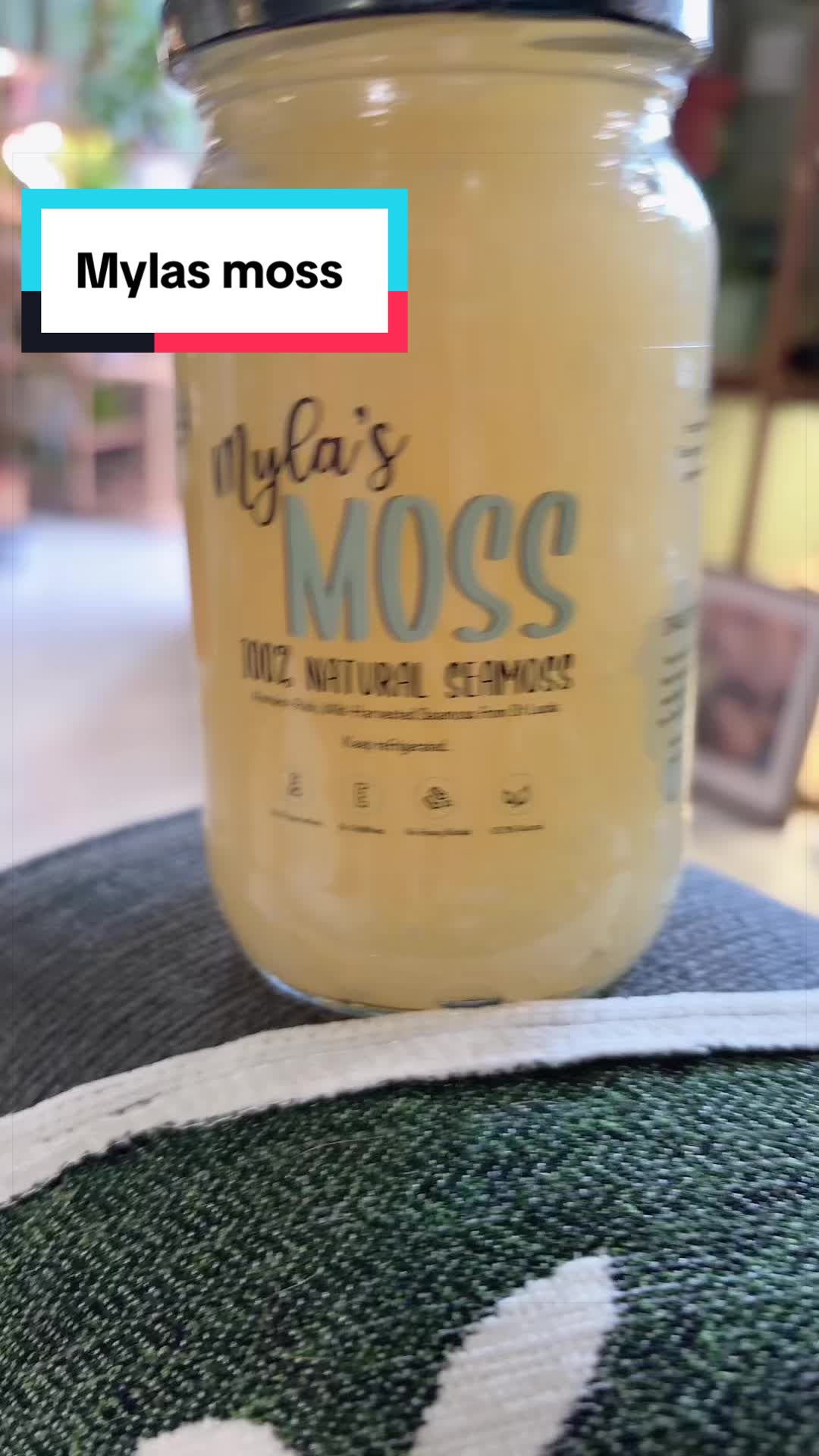 TikTok post by @debztattoo for Myla's Moss. Caption reads: @MYLASMOSS 100% natural [...].