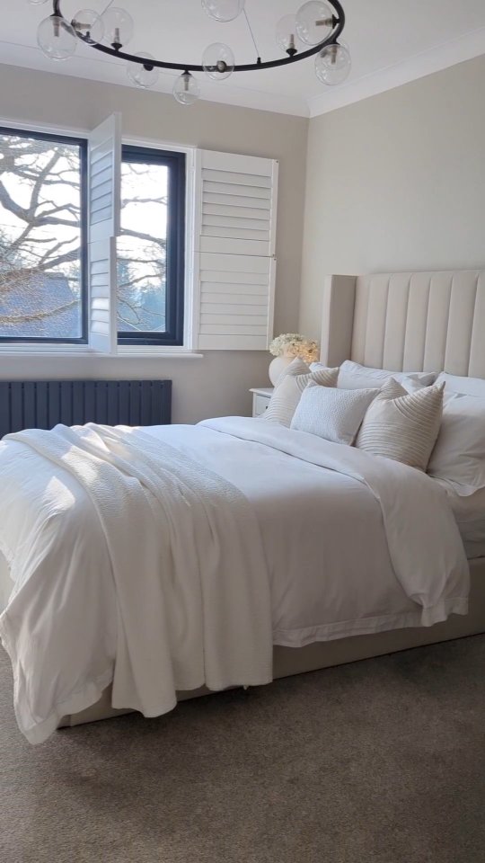 Instagram post by @at_home_with_betty for Soak & Sleep. Caption reads: When life is chaotic, make your bedroom your....