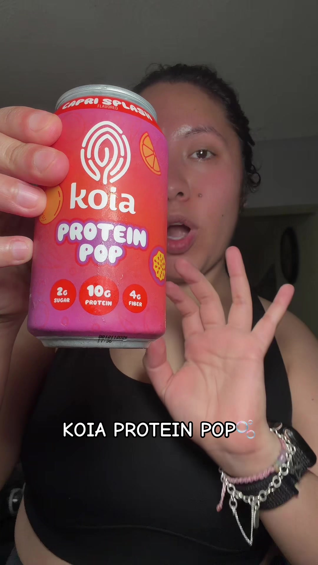 TikTok post by @juliee_galvan for Koia. Caption reads: Satisfying my sweet craving with a KOIA Protein....