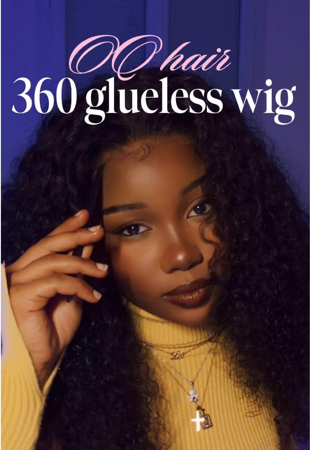 TikTok post by @itsso.dee for OQHAIR. Caption reads: Shop ta wig 🫵🏾🫵🏾@OQHAIR #pourtoiii #wiginstall....