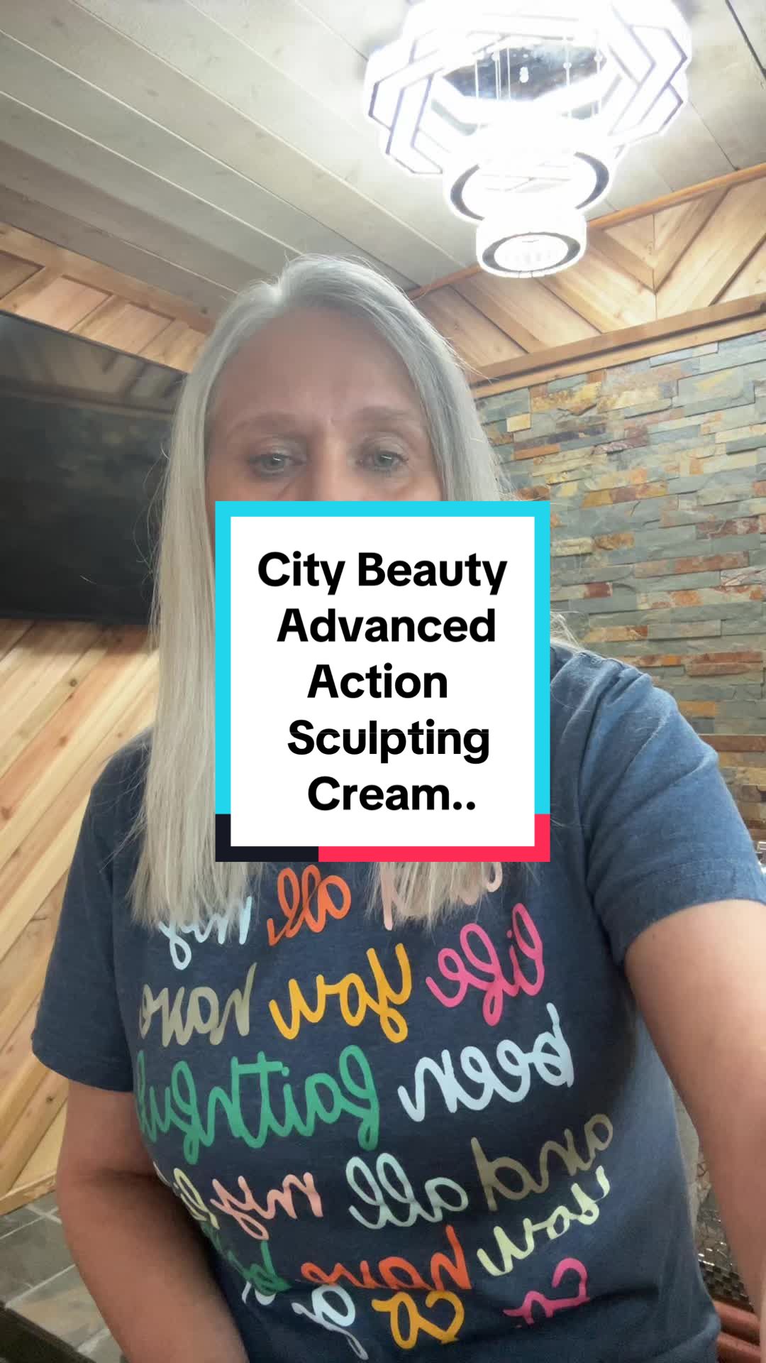 TikTok post by @angelamack22222 for City Beauty. Caption reads: City Beauty advanced action sculpting cream is....