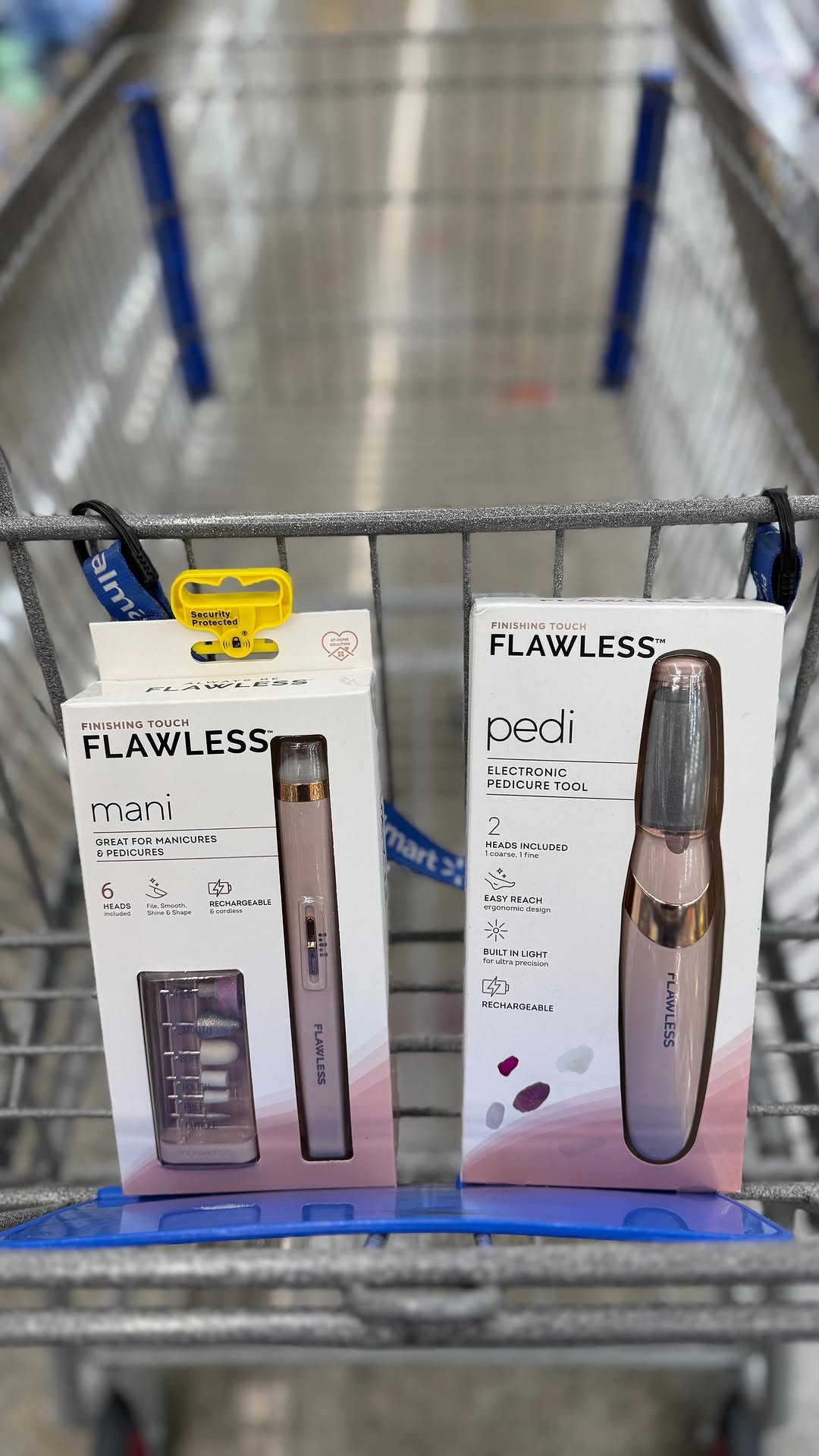 Instagram post by @walmartgems for Finishing Touch Flawless. Caption reads: 🎄 This holiday season, give the gift of....