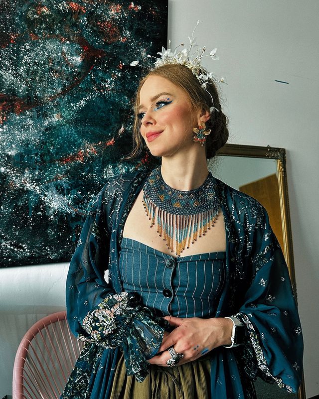 Instagram post by @sandraplajzer for Eylure. Caption reads: 🦋 Morpho Menelaus - skrzydlate cudo i moja....