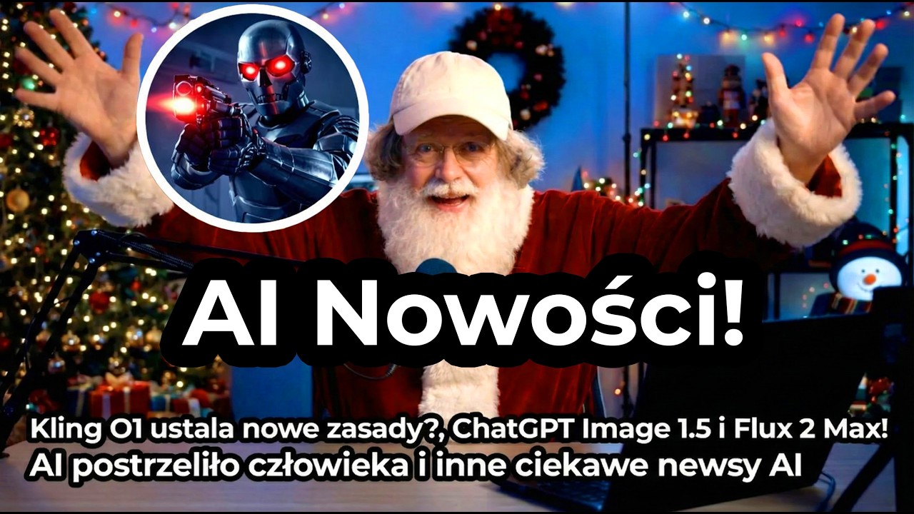 YouTube post by @mowikamera for NVIDIA. Caption reads: AI NEWS! - Kling O1, ChatGPT Image 1.5, Flux....