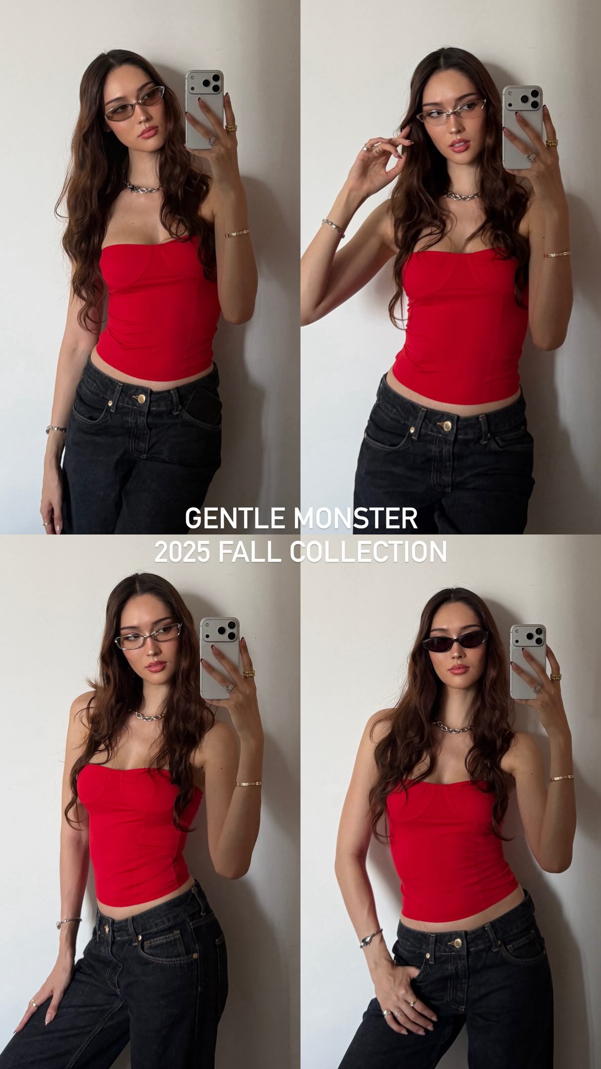 Instagram post by @aimeechengbradshaw for GENTLE MONSTER. Caption reads: always feels like I’m unboxing a new personality....