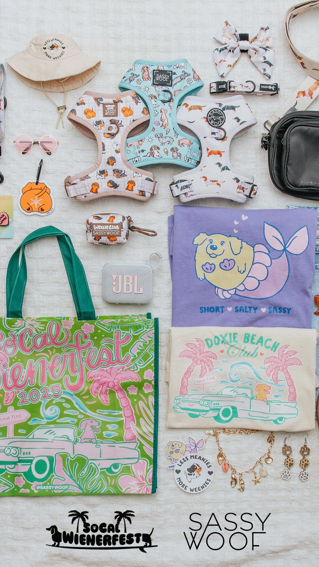 Instagram post by @socalwienerfest for Sassy Woof. Caption reads: ⊹ We are soooo excited to be at SoCal Wienerfest....