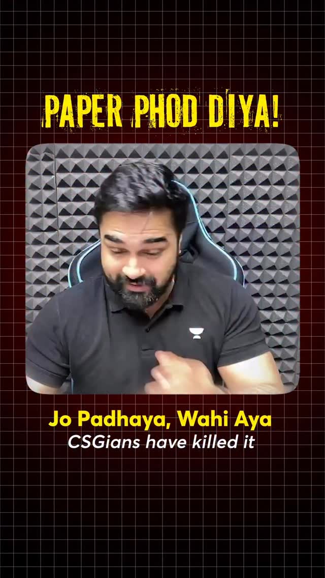 Instagram post by @ca_shaan_gupta for Unacademy. Caption reads: Law Paper Phod diya! CSGians has killed it....