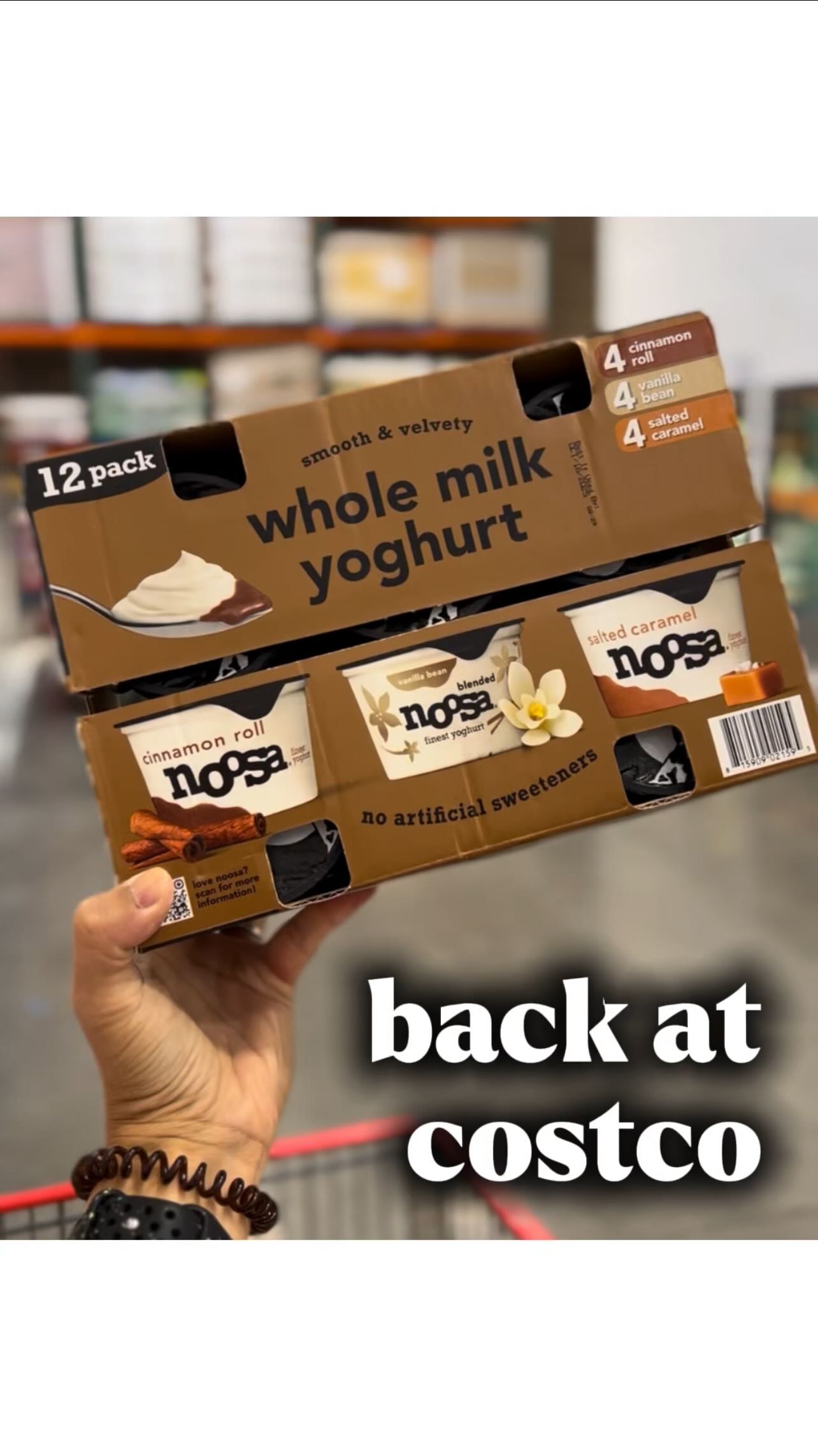 Instagram post by @costcobffs for noosa yoghurt. Caption reads: Don’t pass up @noosayoghurt’s variety pack at....