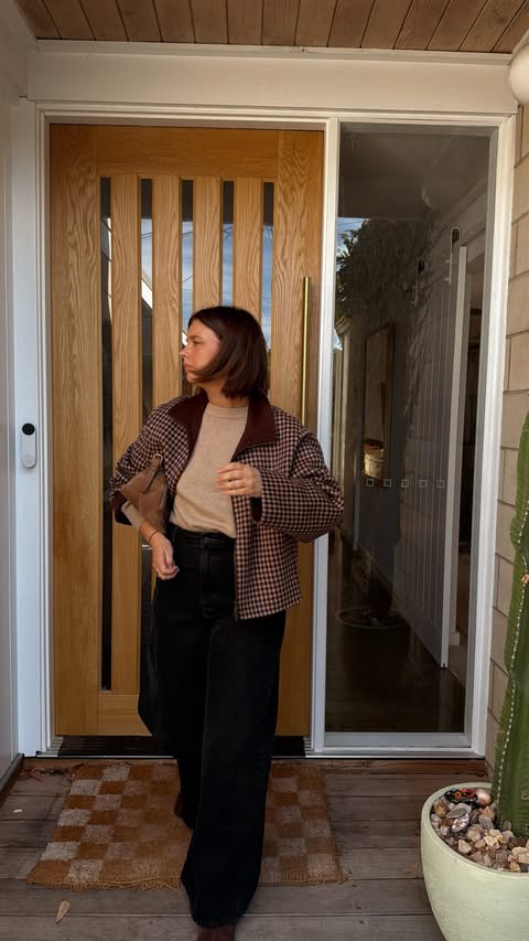 Instagram post by @emkellywears for Country Road. Caption reads: The most perfect autumn jacket from @countryroad....