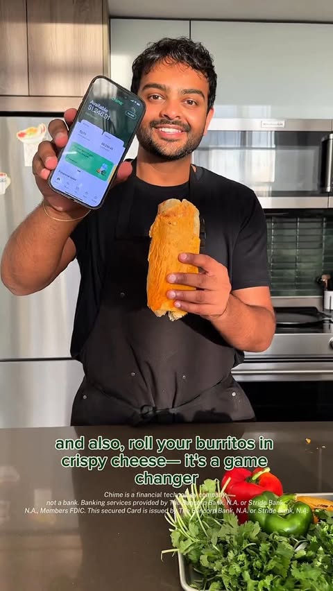 Instagram post by @hungryempire for Chime. Caption reads: [...] ☕️ I’m happy to be teaming up with @chime to....