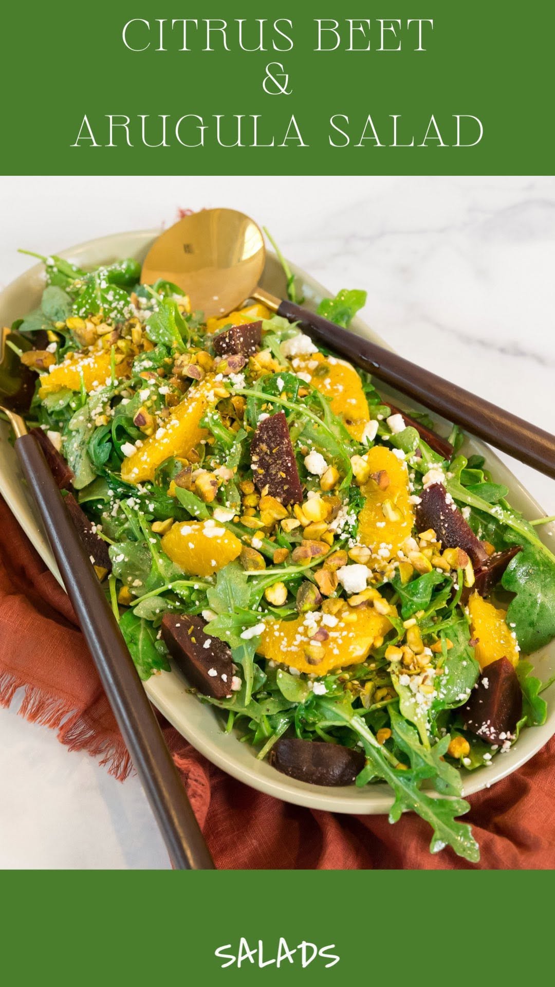 Instagram post by @lovelaughmirch for ACME Markets. Caption reads: #ad Citrus Beet and Arugula Salad | In our family,....