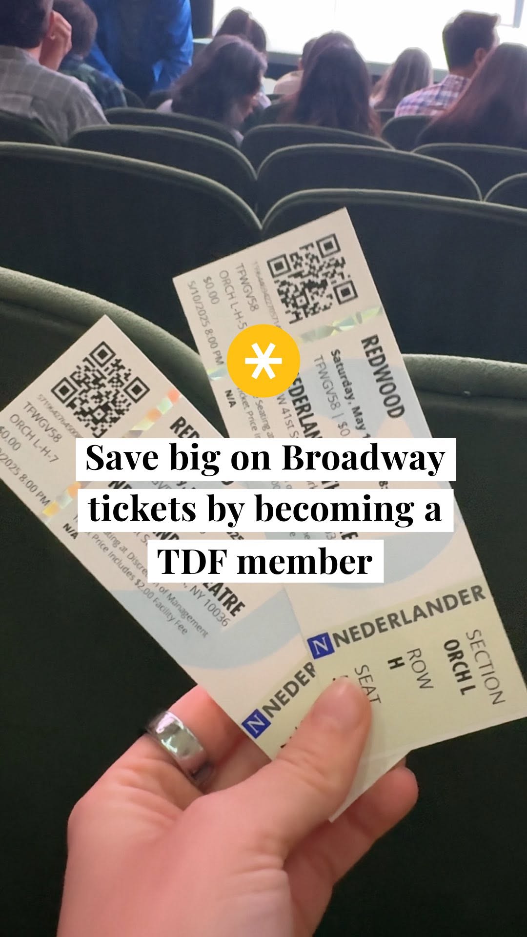 Instagram post by @tdfnyc for Secret NYC. Caption reads: [🔗 IN BIO] Broadway lovers, this is your sign!....