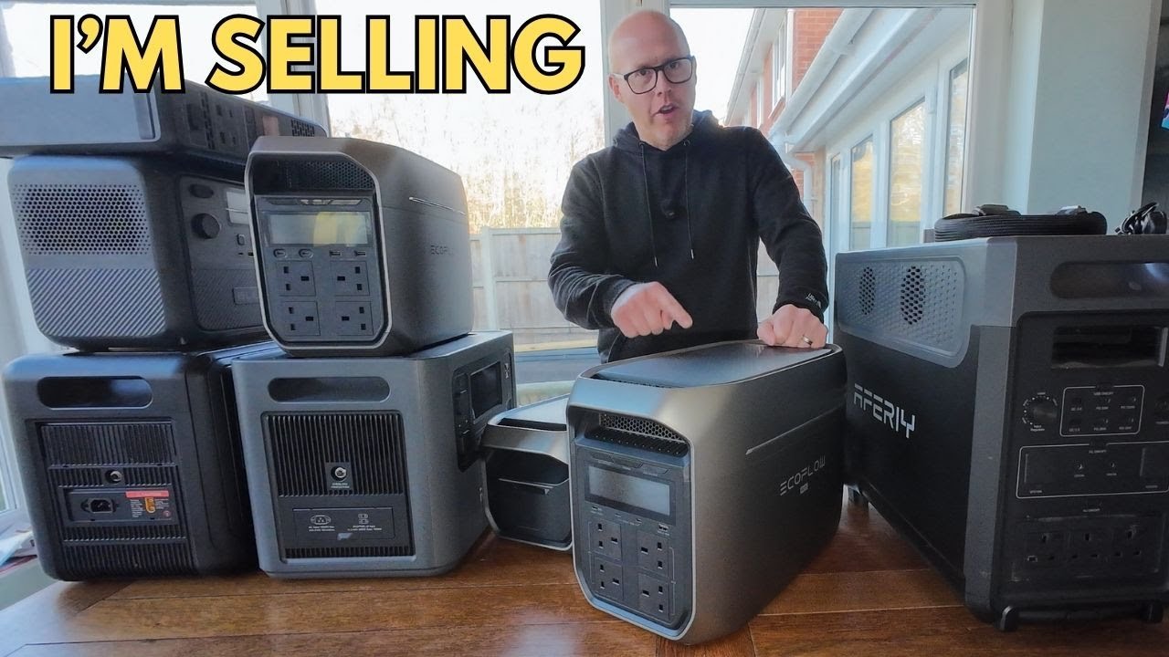 YouTube post by @UpsideDownFork for EcoFlow. Caption reads: After Testing Everything, This Is the Only Power....