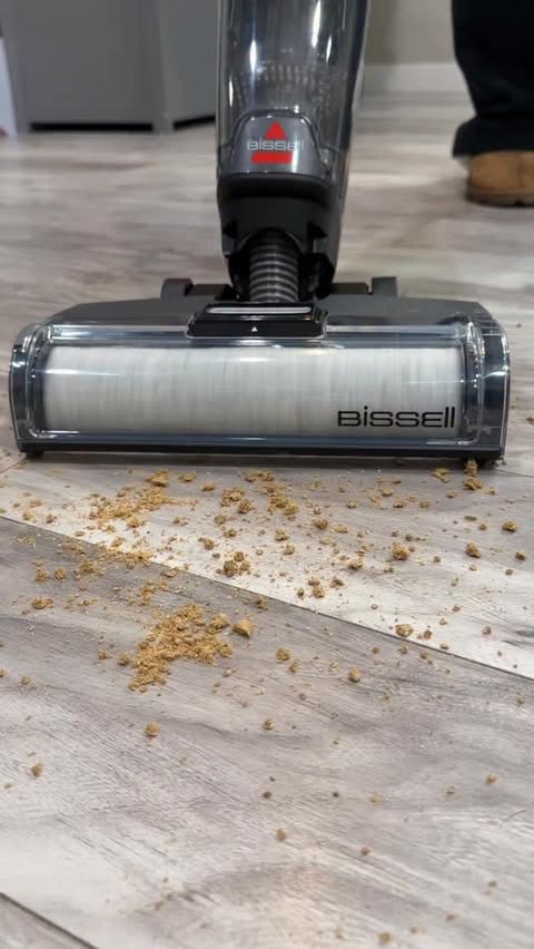 Instagram post by @kash.d.frenchie for BISSELL. Caption reads: Cleaning Day ✨ #bissellpartner.