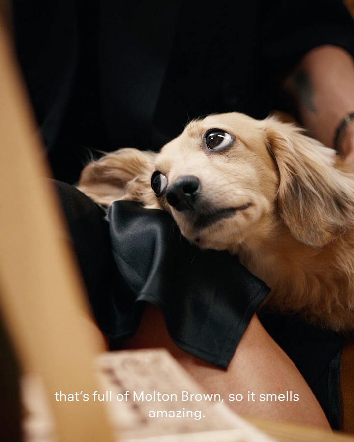 Instagram post by @victoria for Molton Brown. Caption reads: For the husband who runs me a special bath any day....