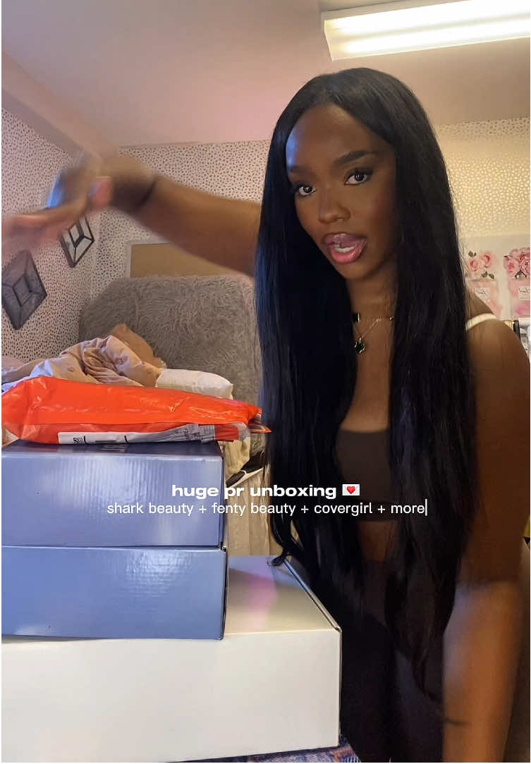 TikTok post by @parisspencerrr for COVERGIRL. Caption reads: [...] @Shark Beauty @Fenty Beauty @COVERGIRL....