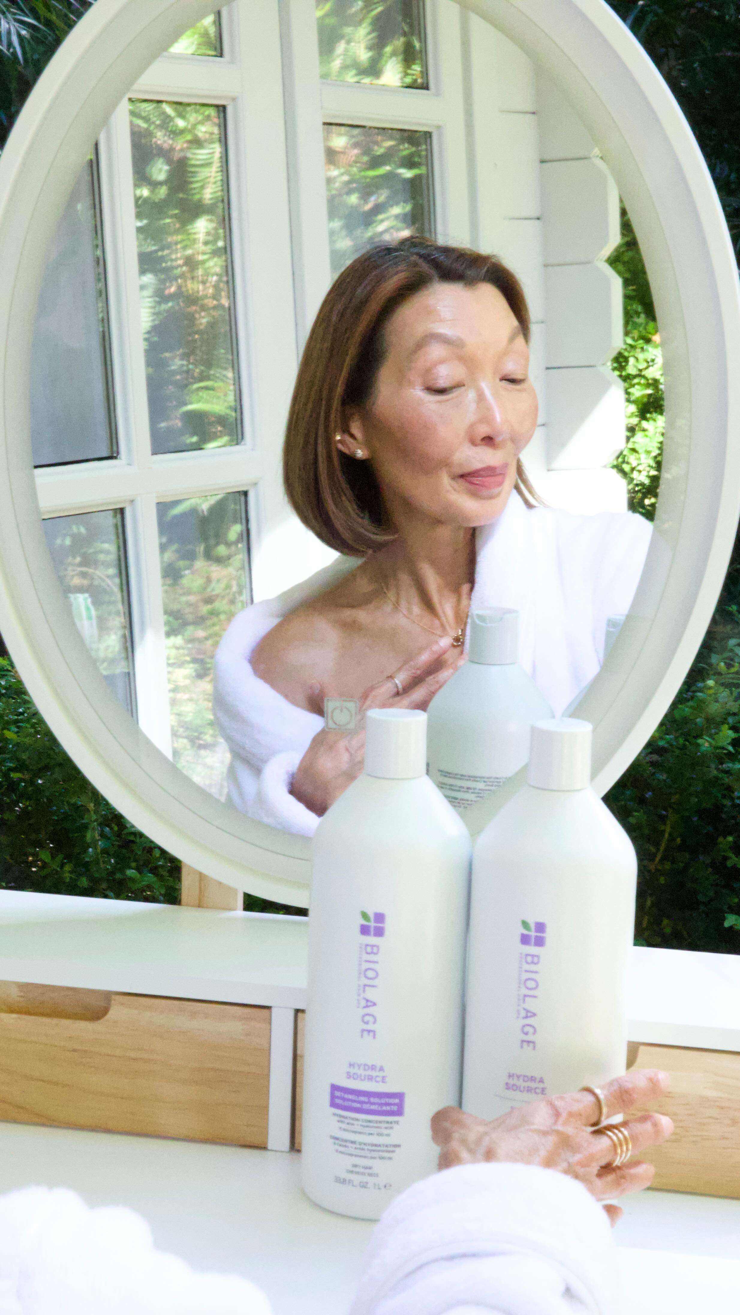 Instagram post by @californiaistoocasual for Biolage. Caption reads: and don’t forget to stock up on liters now at....