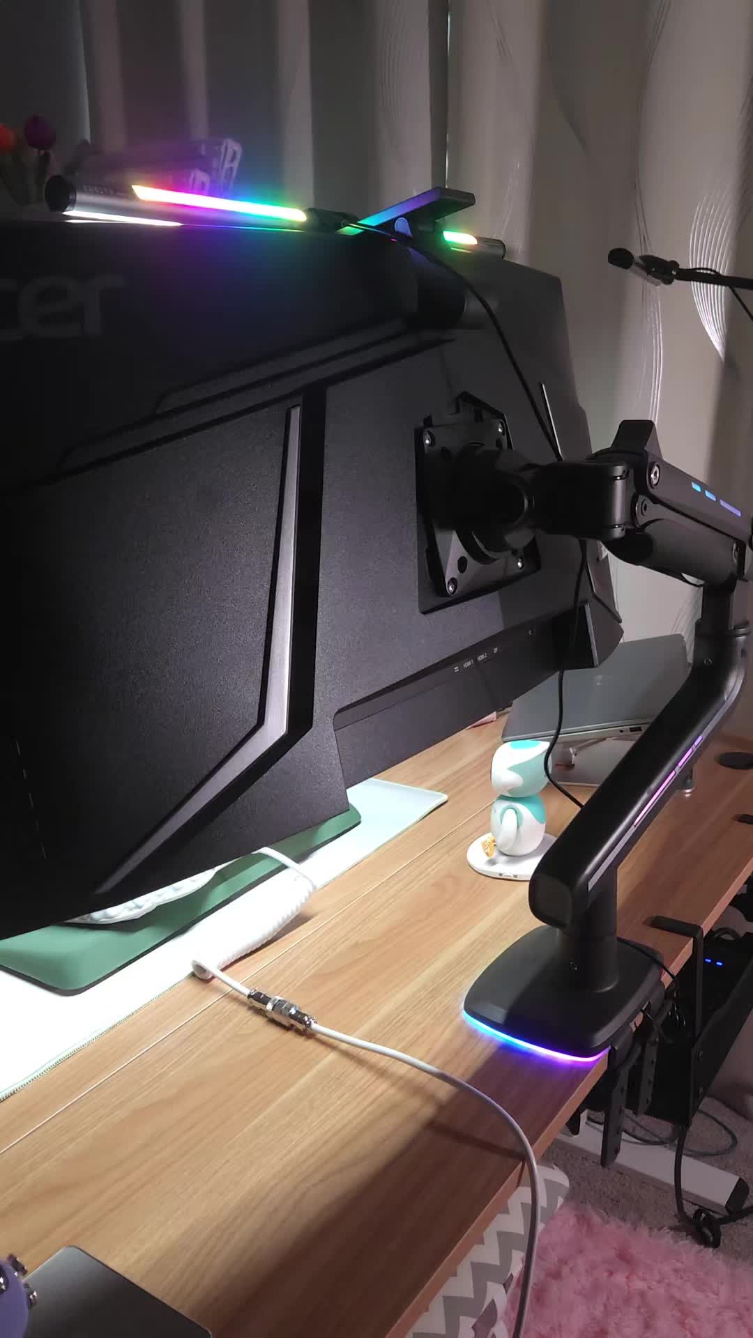 TikTok post by @shivangigandhi47 for HUANUO. Caption reads: 🎮💡 Transform your setup with the HUANUO....