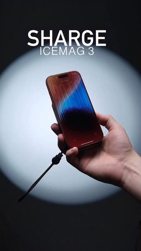 Instagram post by @brushknight for SHARGE. Caption reads: Sharge ICEMAG 3 is here!

Experience 25W Qi2 [...].