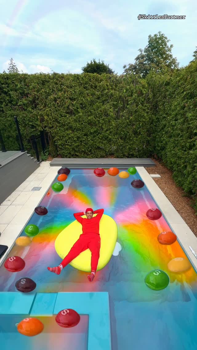 Instagram post by @ed.it.son for SKITTLES. Caption reads: [...] side to win over a year’s supply of....