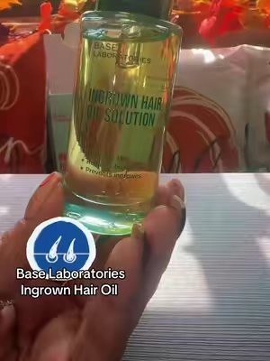 TikTok post by @dancingladycyndi for Base Laboratories. Caption reads: @Base Laboratories #ingrownhairtreatment [...].