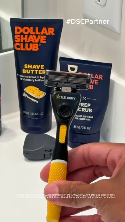Instagram post by @quantheable for Dollar Shave Club. Caption reads: choose quality. upgrade everything.....