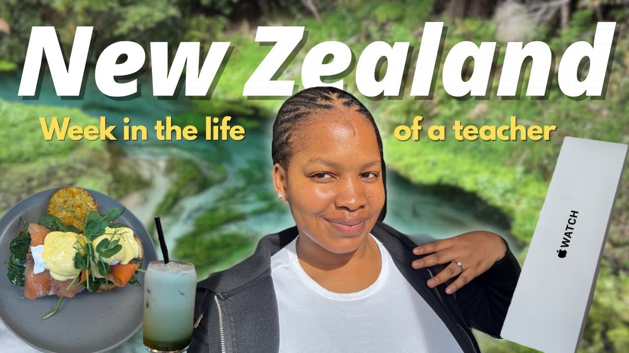 YouTube post by @ZuriAfrica for The Collagen. Caption reads: WEEK IN THE LIFE OF A TEACHER IN NEW ZEALAND 🇳🇿....