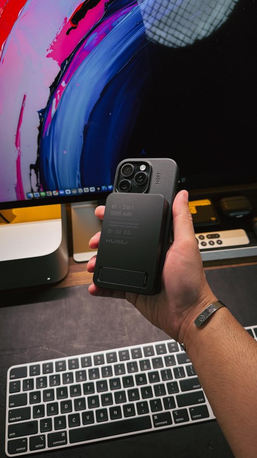 Instagram post by @imaaduuddin for KUXIU. Caption reads: The Perfect Travel Power Bank?⚡️ The @kuxiutech....