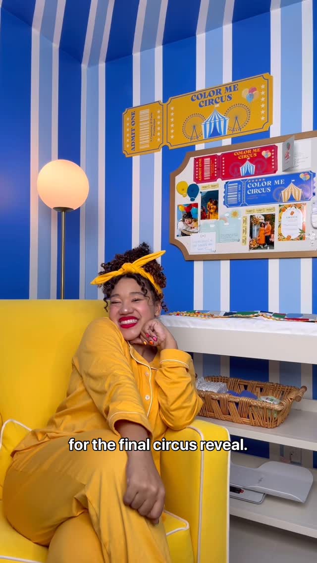 Instagram post by @colormecourtney for Staples. Caption reads: 🎪 How we made easy & affordable custom art for....