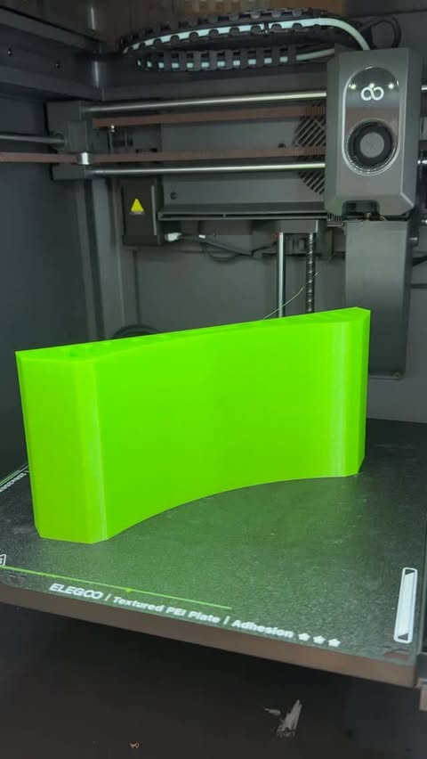 Instagram post by @3d_printall for ELEGOO. Caption reads: 3D printed Barbell Pad on @elegoo Centauri Carbon....