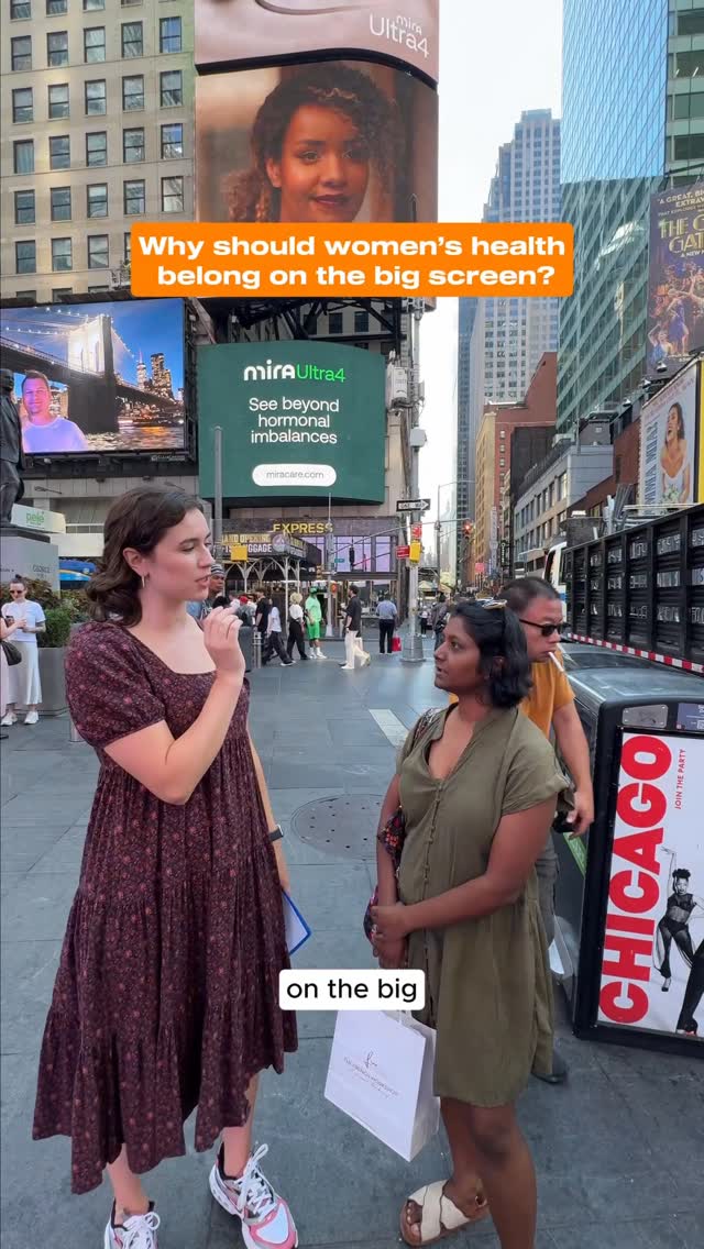 Instagram post by @cassiewillson_ for Mira Fertility. Caption reads: Hormones. In Times Square. On the big screen.

We....