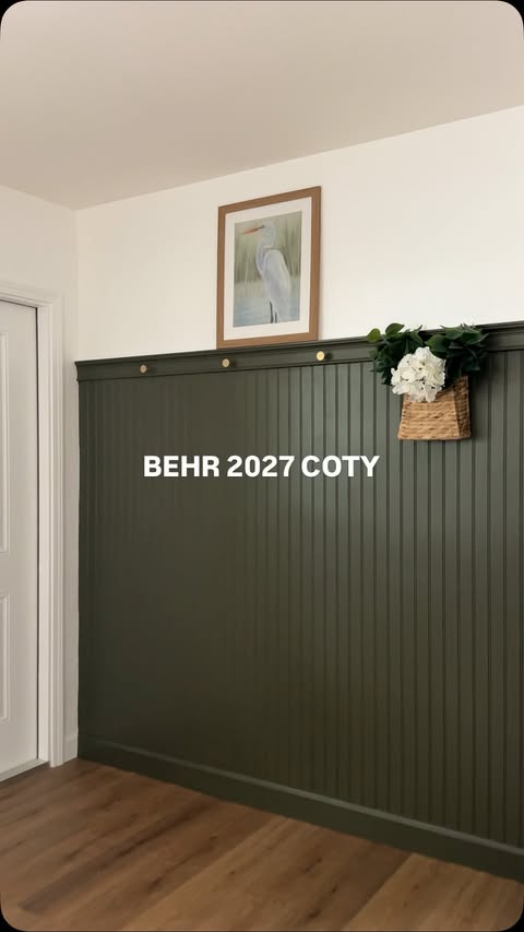 Instagram post by @jayceebrammer for BEHR Paint. Caption reads: @behrpaint did it again with the 2027 Color Of The....