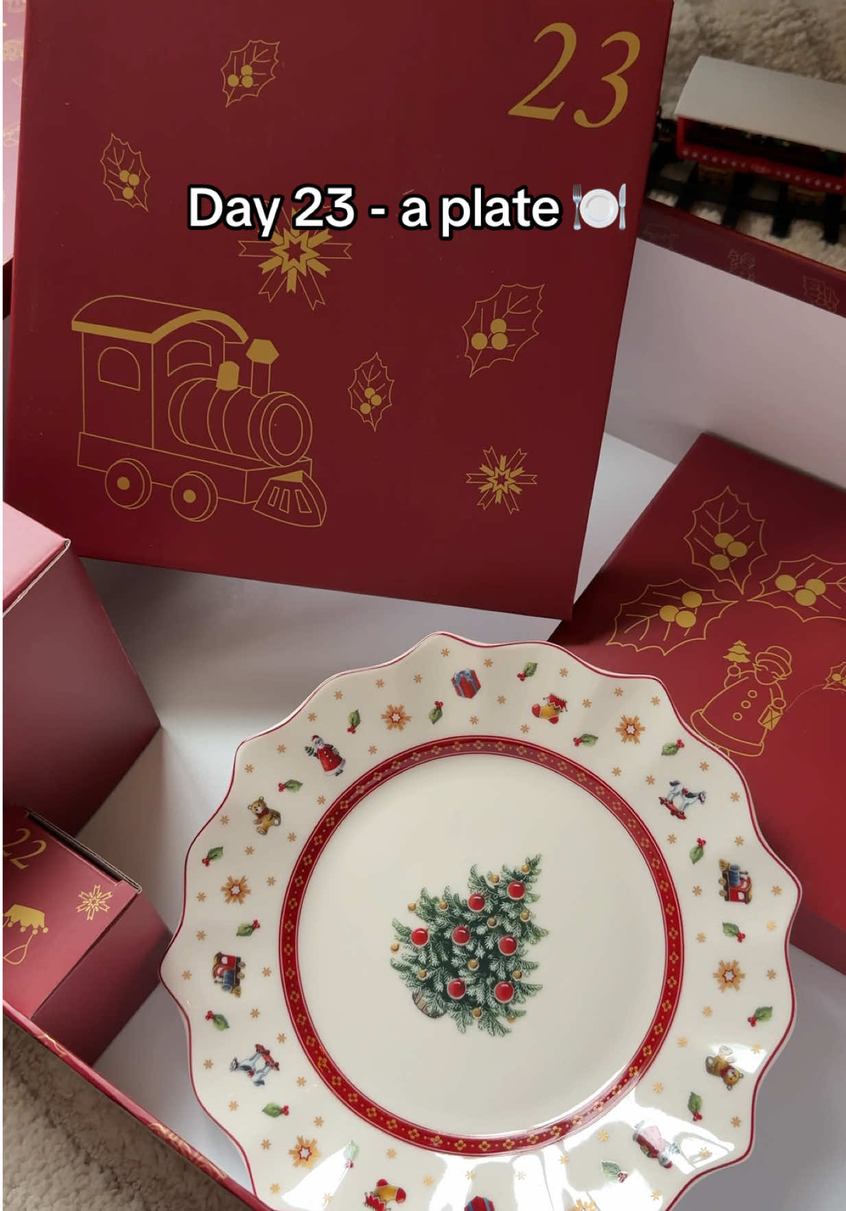 TikTok post by @yanamuhataeva for Villeroy & Boch. Caption reads: And honestly… this was the best advent calendar....