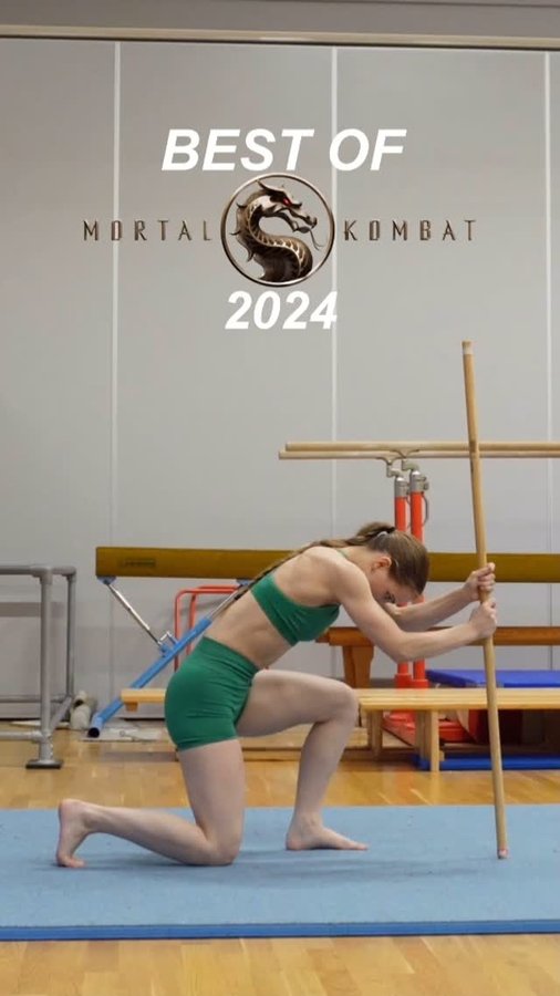 Instagram post by @sofiadoingstunt for Mortal Kombat. Caption reads: My favorite moves from all my @mortalkombat videos....